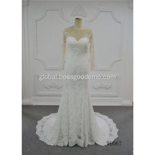 Mermaid Gown Dresses Wedding civil customize own women elegant simple mermaid gown dresses wedding Factory